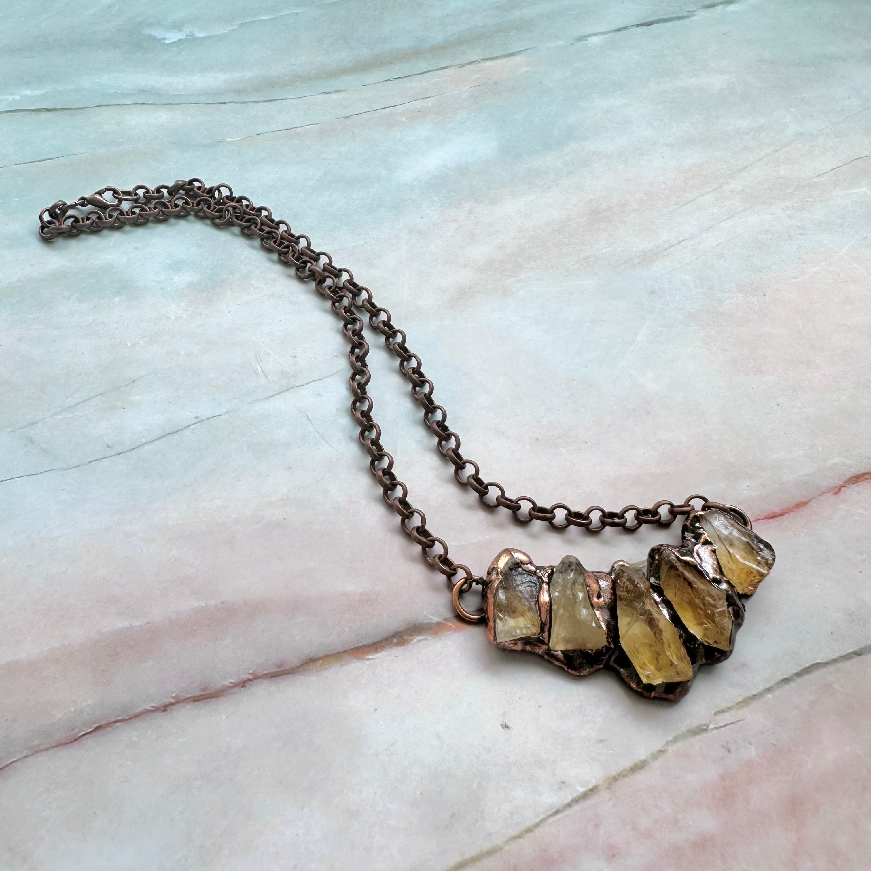 Rustic Citrine Necklace